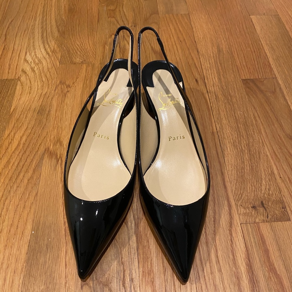 Christian Louboutin Black Patent Karelli heels